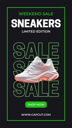 Sneakers sale limited edition instagram story 