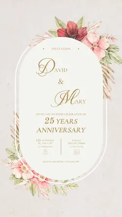 Invitation Anniversary Display Flora(cc web)