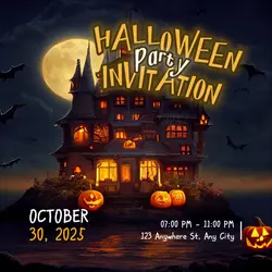 Halloween Party Invitation Instagram Post Square