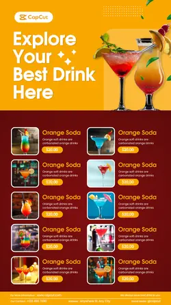 Food & Beverages Drink Menu Elegant