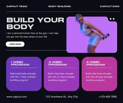 Modern Fitness Gym Facebook Post