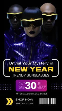Trendy Sunglasses New Year Sale Instagram Story