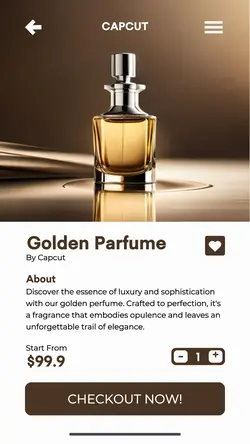 Golden Parfume Promotion Instagram post