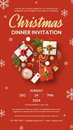 Other Industries Christmas Dinner Invitation