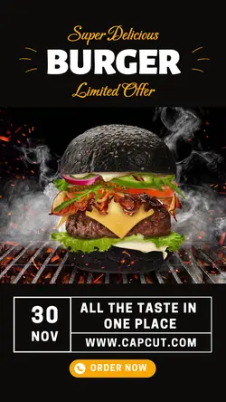 Limited Offer Burger Promotion Stories Template