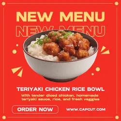 Food Rice Bowl New Menu Display Instagram Post