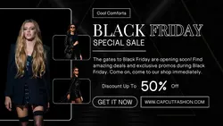 Black Friday Fashion Promotion Twitch Banner