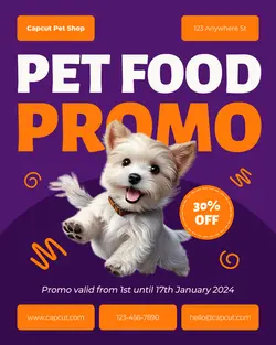 Pet Food Promotion Instagram Portrait
