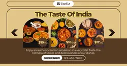 Food & Beverage Taste Of India Facebook App Ad