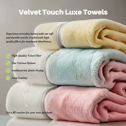E-Commerce Household Accessories Velvet Touch Luxe Towels