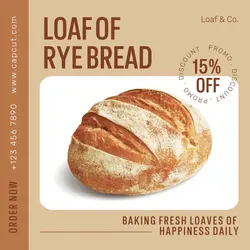 Loaf of Rye Bread Promotion Instagram Post