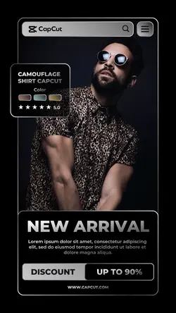 New Arrival camouflage shirt Fashion Industry Promotion instagram story