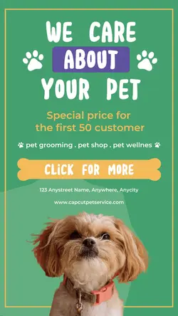 pet service advertisement for instagram story