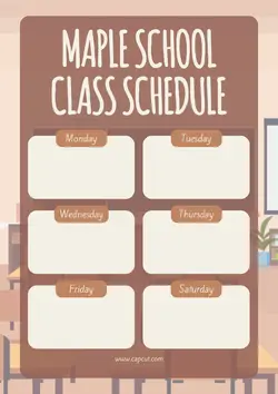 Non-Marketing Class Schedule Brown Illustration