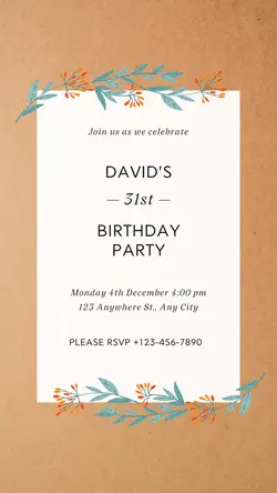 Invitation Birthday Party Cute (cc web)