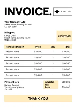 Minimalist Business Invoice Design