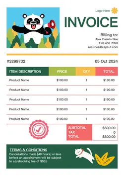 Fun Modern Invoice Design