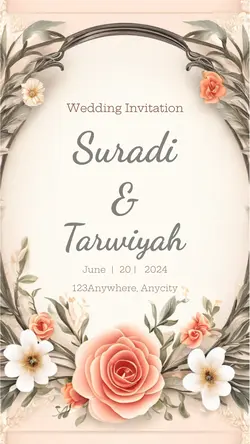 Non-marketing wedding invitation minimalist