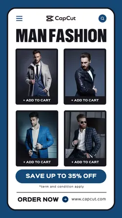 Man Fashion Promotion Instagram Story