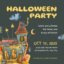 Halloween Party Invitation Instagram Post