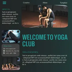 blue promotion yoga club instagram post