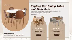 Furniture Dining Table and Chairs Product Display Twitter Post