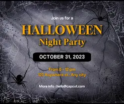 Halloween Invitation Party Facebook Post