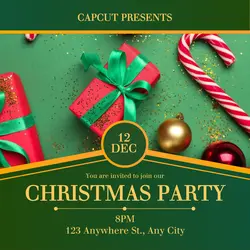 Invitation for Christmas Party Facebook Post