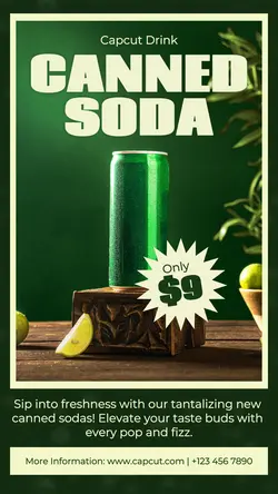 Canned Soda Display Promotion Instagram Story