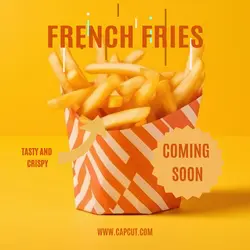 French Fries Product Display Instagram Post