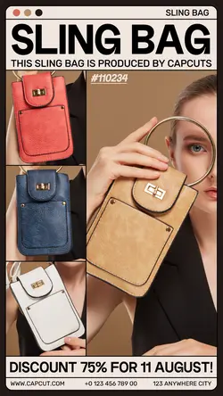 4 Multi-product Image Sling Bag Promotion Instagram Story