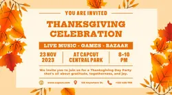 Thanksgiving Day Celebration Invitation FB Ads