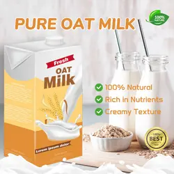 E-Commerce Beverage Oat Milk Product Callout