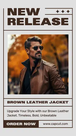 Brown Leather Jacket Instagram Story