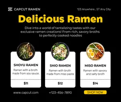 Ramen Food Menu Facebook Post
