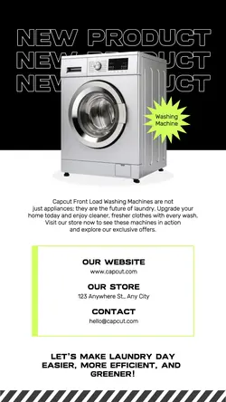 Electronic Washing Machine Product Display