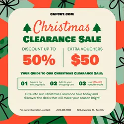 Christmas Clearance Sale Instagram Post
