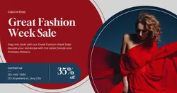 Fashion Week Sale Discount Facebook App Ad