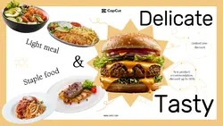 Foods & Beverage Dish presentation Delicate Tasty Redesign