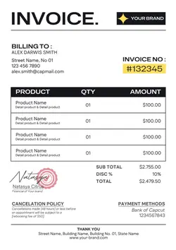 Minimalist Business Invoice Design