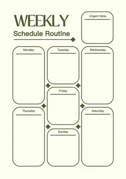 Weekly Schedule Routine Round Clean