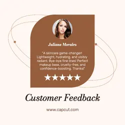 Skincare Customer Feedback Instagram Post