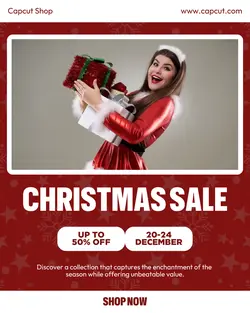 Christmas sale promo instagram portrait