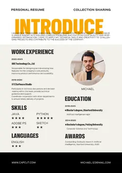 Personal resume recruit display simple ๏ผcc web)
