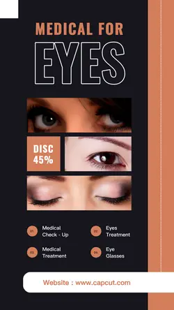 Black Orang Modern Medical For Eyes Instagram Story