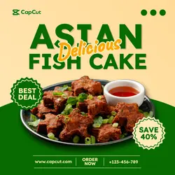 Premium Food Fish Cake Instagram Post Simple