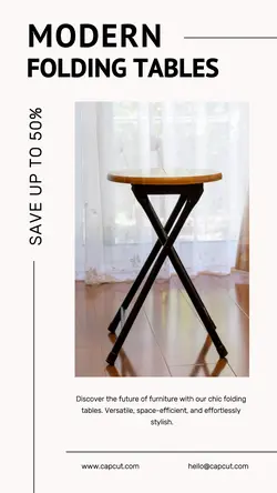 Folding Tables Product Display Instagram Story