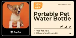 Portable Pet Water Bottle Discount Minimalist 