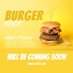 Burger Menu Instagram Post