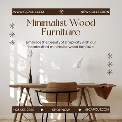 Household Minimalist Wood Furniture Instagram Post
